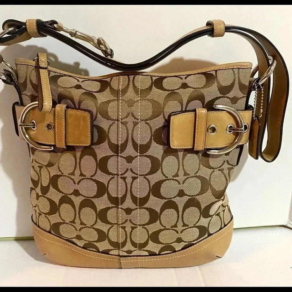 Coach CC signature print canvas handbag